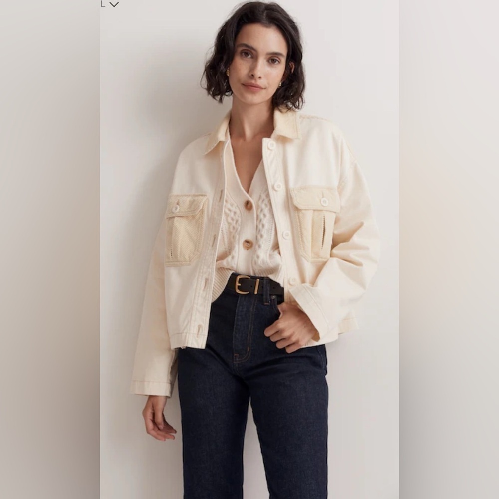 Madewell Chino Boxy Shirt-Jacket, Size M